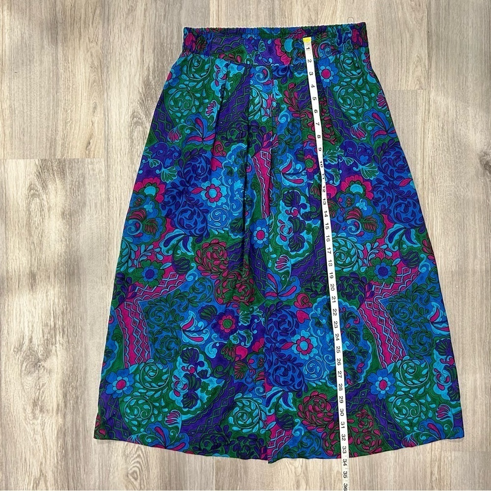 Vintage Norton McNaughton Colorful Jewel Tone Paisley Skirt USA Made Size 12 - Picture 2 of 6